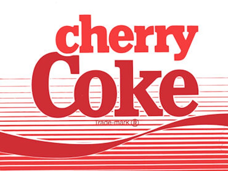 retro cherry coke label