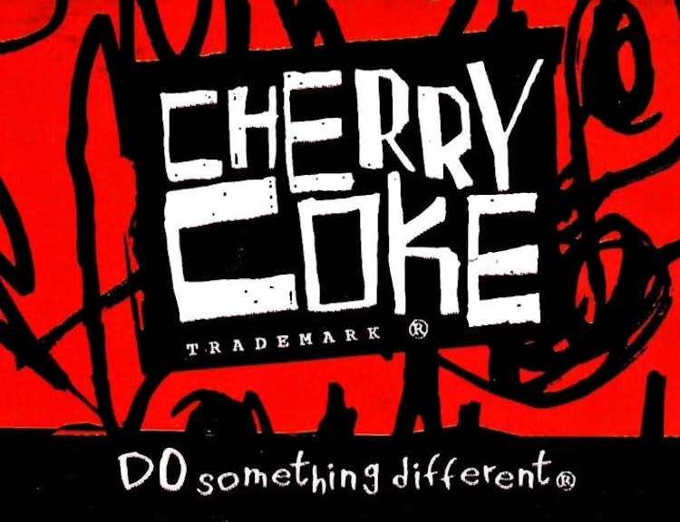 90s cherry coke label